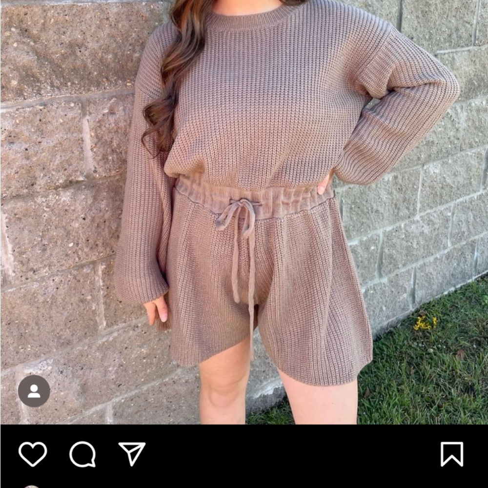 Cozy Knit Sweater Romper